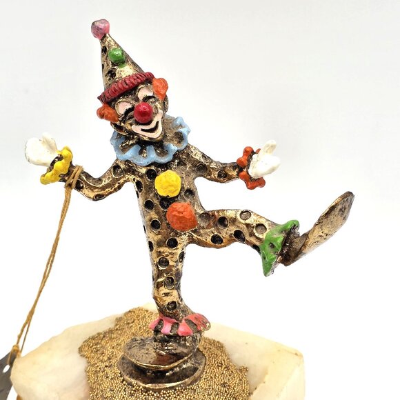 Vintage 1980 Ronald Lee 24Kt Gold Plated Happy Clown Collectible Original Tag - Picture 3 of 12